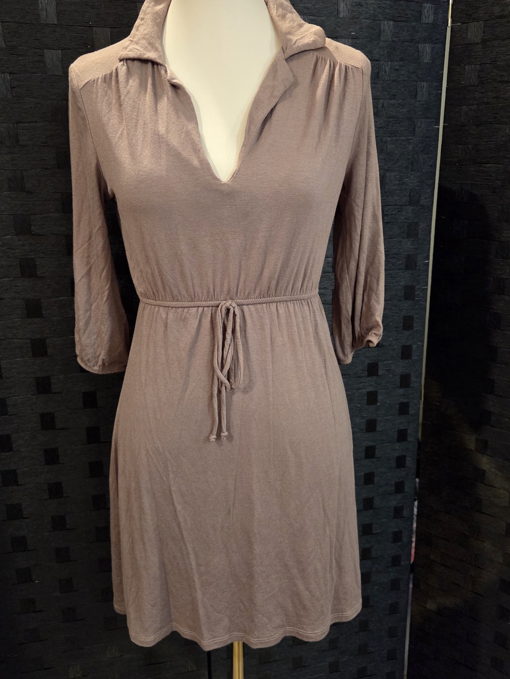 Delirious Los Angeles Knit V-Neck Collared Mini Dress NWT Size Small